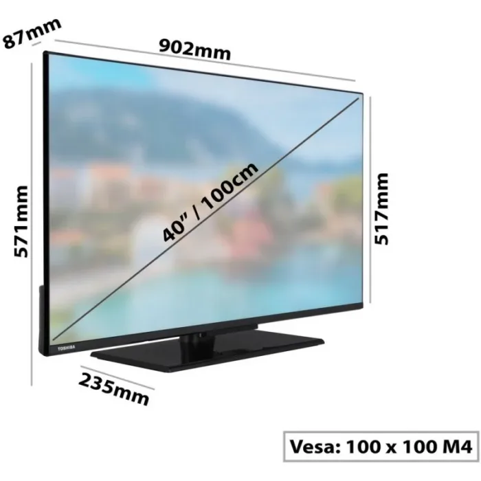 3484 Toshiba 40lv3463dg 40 Led Fullhd Hdr10 Dolby Audio Smart Tv Mejor Precio