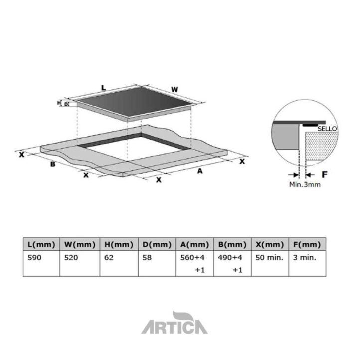 Encim Artica Aei6023 3f Ind 29cm 7100w 2