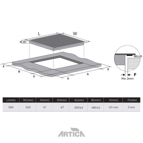 Encim Artica Aev6023 3f Vitro 30cm 5700w2