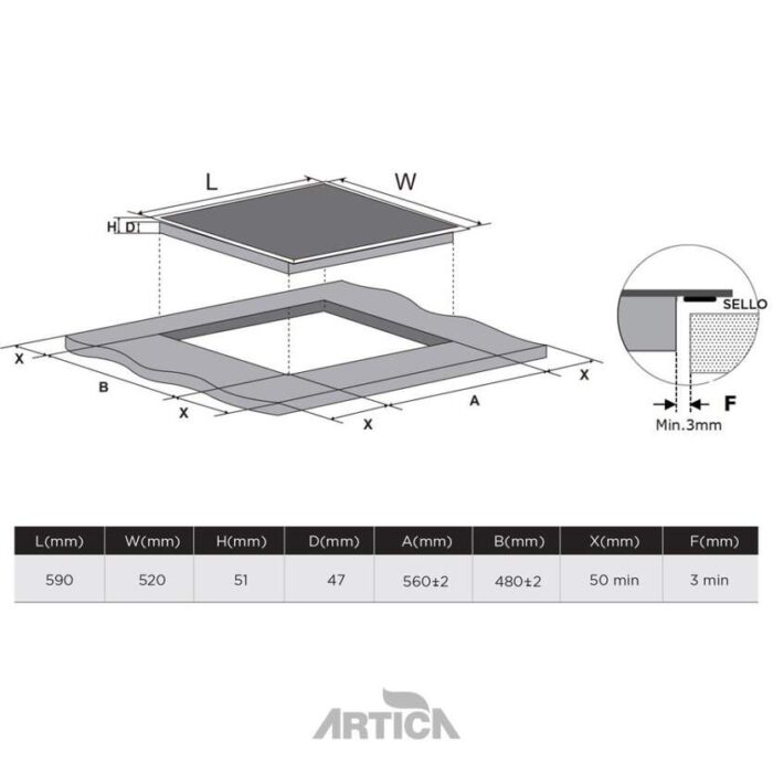 Encim Artica Aev6023 3f Vitro 30cm 5700w2